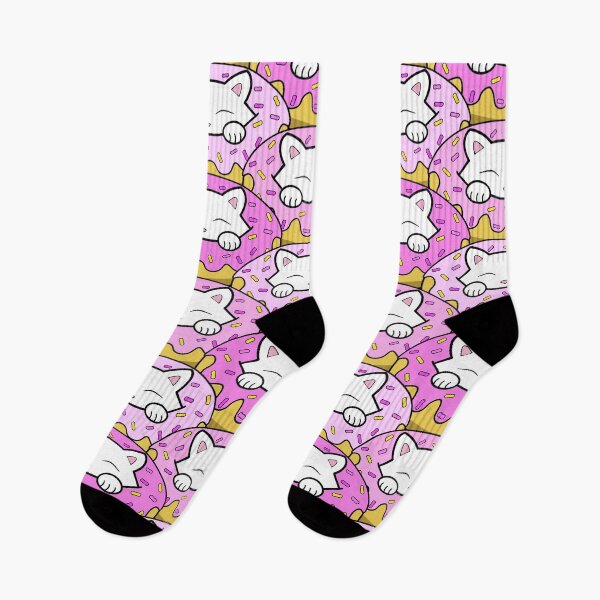 Item preview, Cats eating pink donuts pattern designed and sold by Purr95.