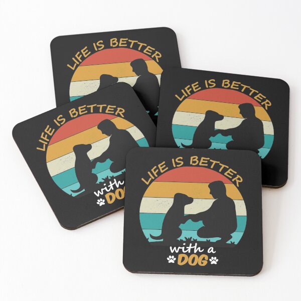 Item preview, life is better with dog-funny animals typography designed and sold by Hartics.