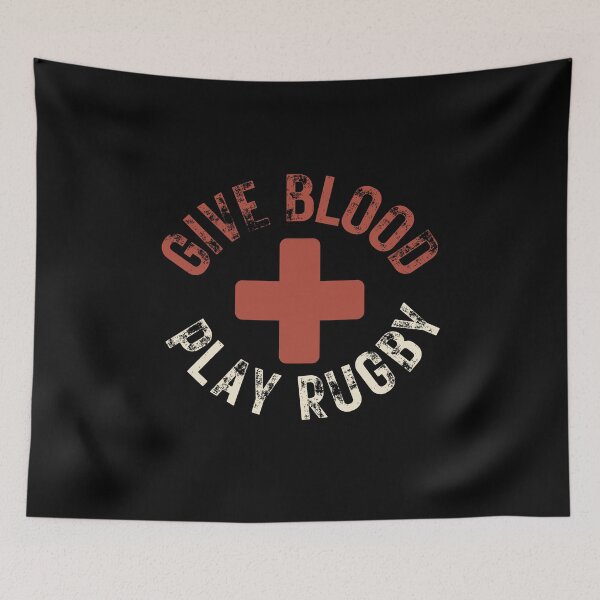 Item preview, GIVE BLOOD PAY RUGBY FOOTBALL designed and sold by Mercurial Merkaba.