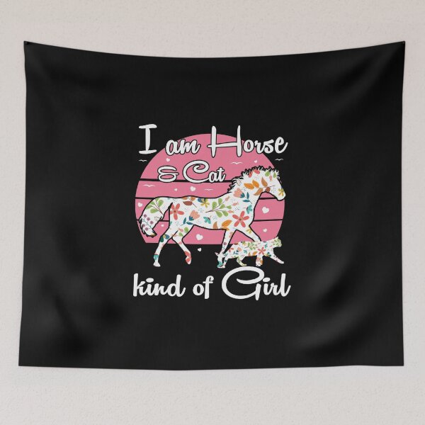 Item preview, I Am Horse & Cat Kind Of Girl Paws Horseshoes designed and sold by StrongShirts.