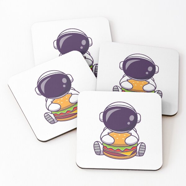 Item preview, Astronaut with hamburger designed and sold by kapiks.