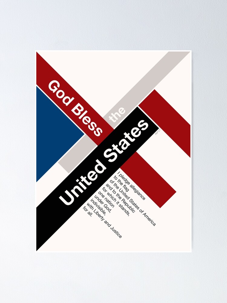 Alternate view of God Bless The United States Poster