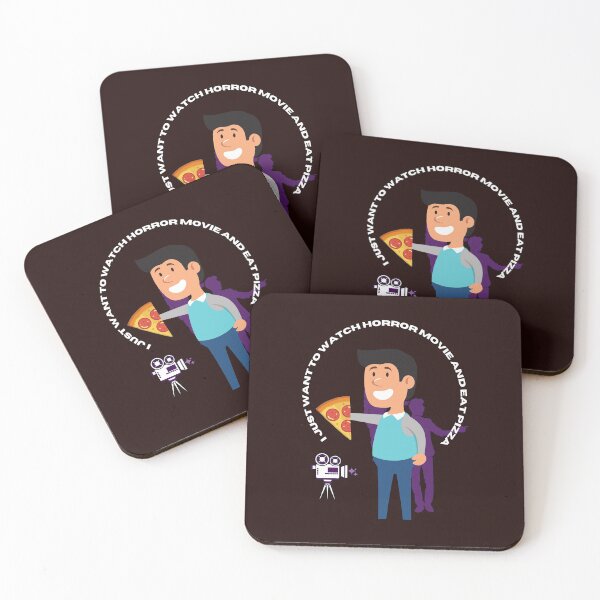 Item preview, I JUST WANT TO WATCH HORROW MOVIES AND EAT PIZZA. designed and sold by marie1919.
