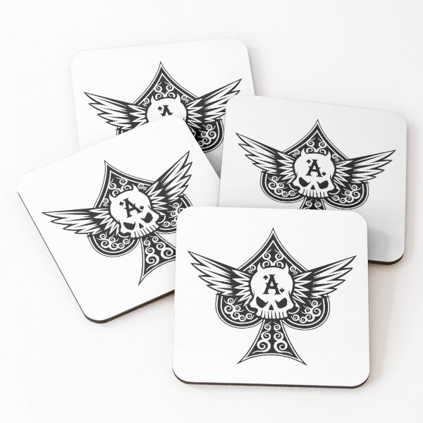 Item preview, Ace of Spades Flying Skull Motorcycle Icon designed and sold by CoreImaging.