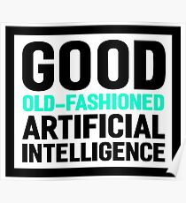 Good old-fashioned AI, black font Poster