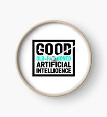 Good old-fashioned AI, black font Clock