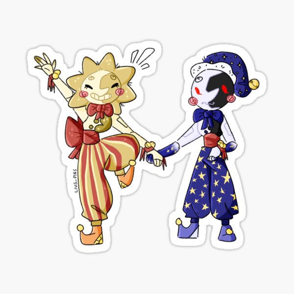 Me and Rin Wearing FNAF SB Sun and Moon Costumes by Smileheart110