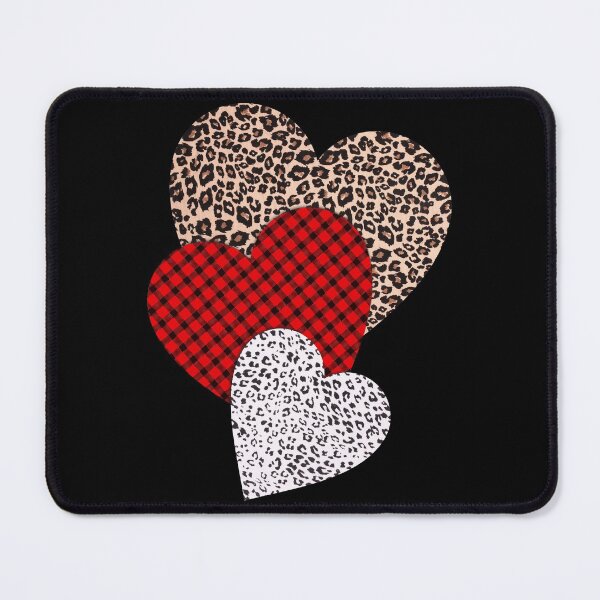 Item preview, Leopard Print Buffalo Plaid Heart Valentines Day designed and sold by dass-art.