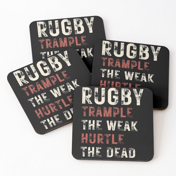 Item preview, TRAMPLE THE WEAK HURTLE THE DEAD RUGBY FOOTBALL designed and sold by Mercurial Merkaba.