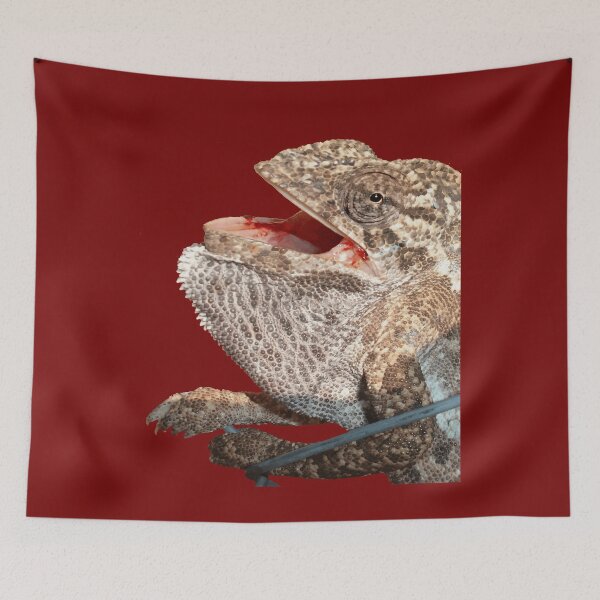 Item preview, Chameleon With Open Mouth Nerdy Reptile Vector Art designed and sold by taiche.