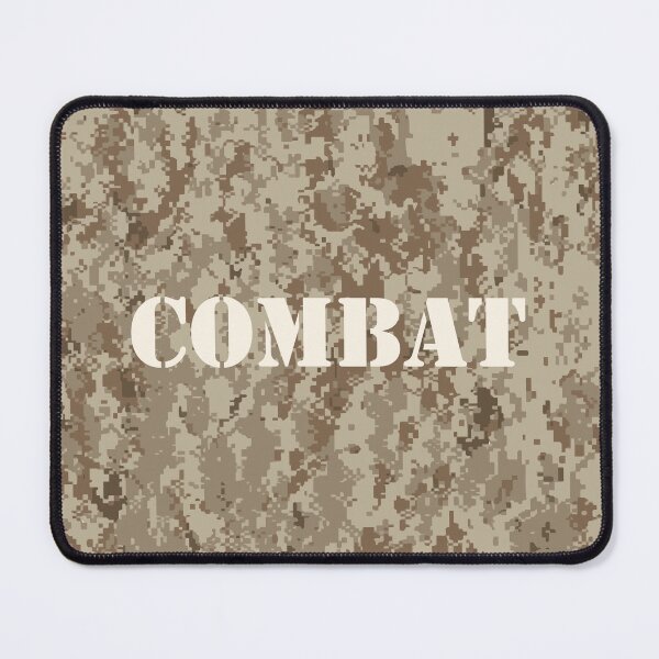 Item preview, NWU type II AOR-1, desert digital camouflage pattern swatch. US. Marines, US.Navy text: COMBAT typographic designed and sold by NineJuly.