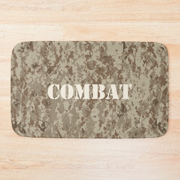 Item preview, NWU type II AOR-1, desert digital camouflage pattern swatch. US. Marines, US.Navy text: COMBAT typographic designed and sold by NineJuly.
