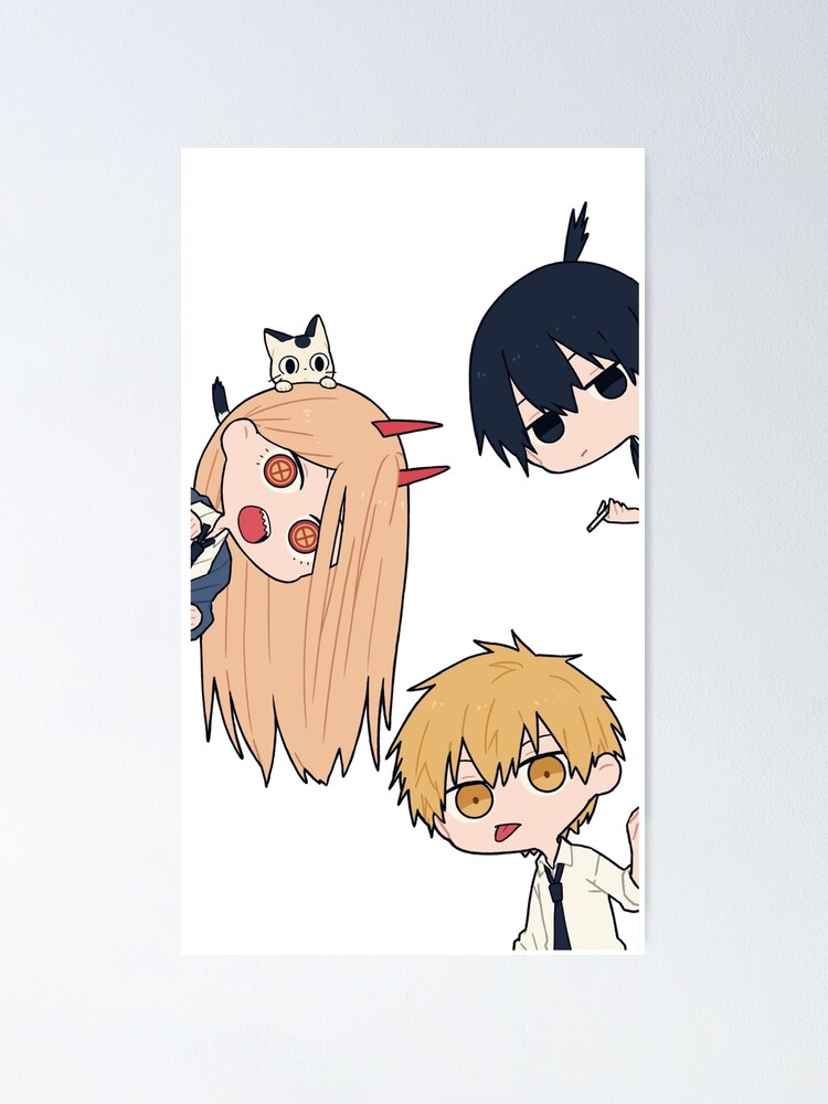 Póster «Chibi Denji Aki y Power Chainsaw Man» de Anime-Express | Redbubble