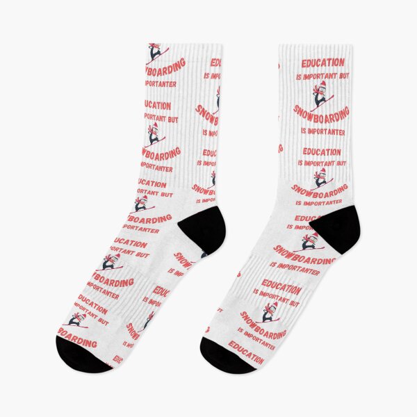 Item preview, Education Is Important But Snowboarding Is Importanter Penguin Snowboarder designed and sold by LuckyKermit.