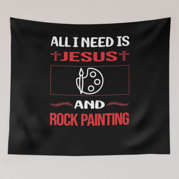 Item preview, Funny Jesus Rock Painting designed and sold by FifineCroteau.