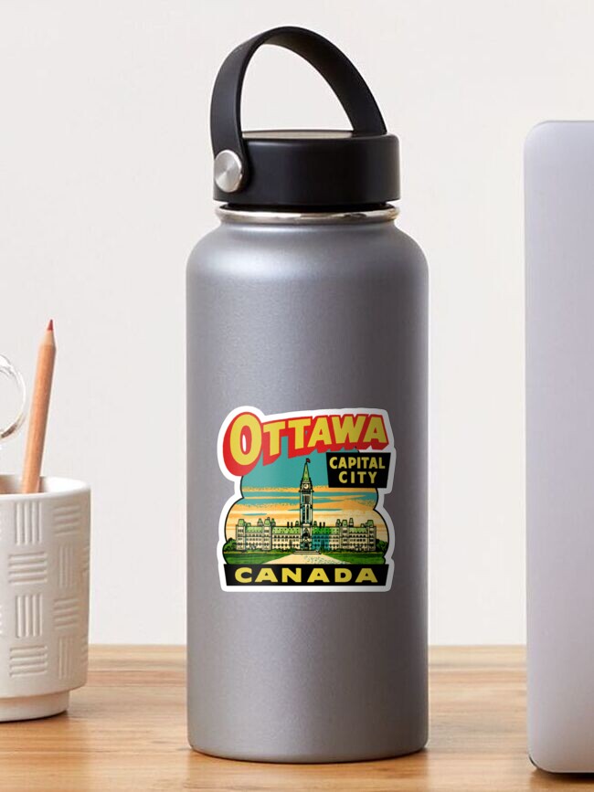 Thumbnail 1 of 3, Sticker, Ottawa Ontario Canada Vintage Travel Decal designed and sold by hilda74.
