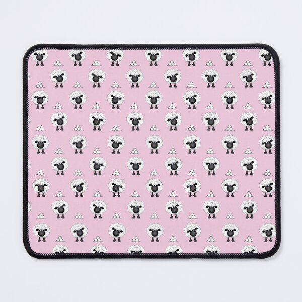 Item preview, Shelby Sheep With Balls Of Wool Pattern Pink designed and sold by Running-Duck.