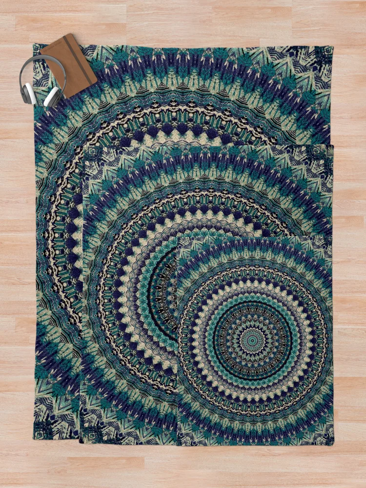 Thumbnail 5 of 6, Throw Blanket, Mandala 187 designed and sold by Mandala Of Life.