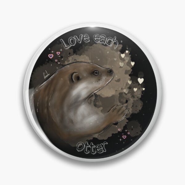 Item preview, Love each otter sticker round designed and sold by asra2020.