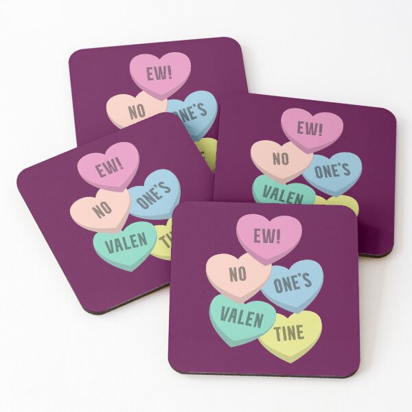 Item preview, "Ew! No One's Valentine" Candy Hearts designed and sold by Happy Puppy Print On Demand.