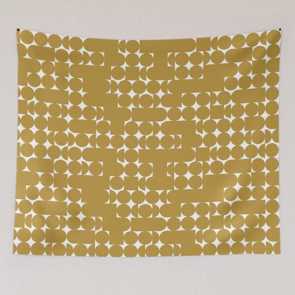 Item preview, Geometric, shape pattern, yellow and white designed and sold by KookiePixel.