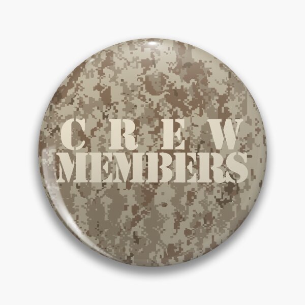 Item preview, NWU type II AOR-1, desert digital camouflage pattern swatch. US. Marines, US.Navy text: CREW MEMBERS typographic designed and sold by NineJuly.