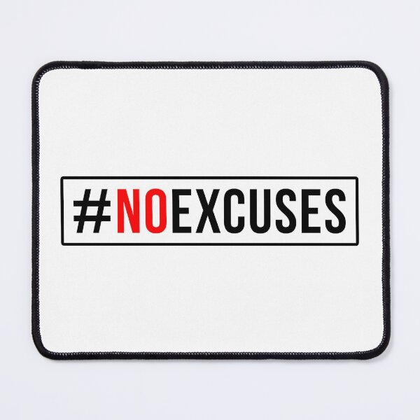 Item preview, No Excuses Gym Fitness Quote designed and sold by maniacfitness.