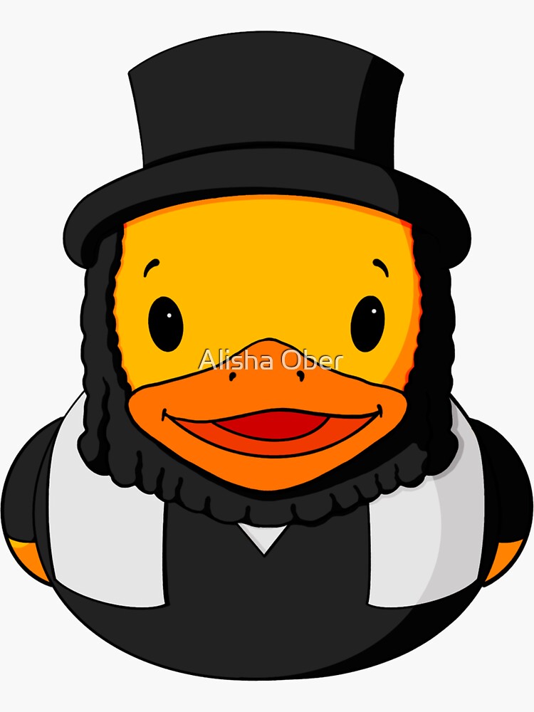 Rabbi Rubber Duck Sticker for Sale by Alisha Ober Redbubble