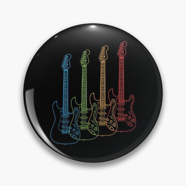 Item preview, Four S-Style Electric Guitar Outlines Multi Color designed and sold by nightsworthy.