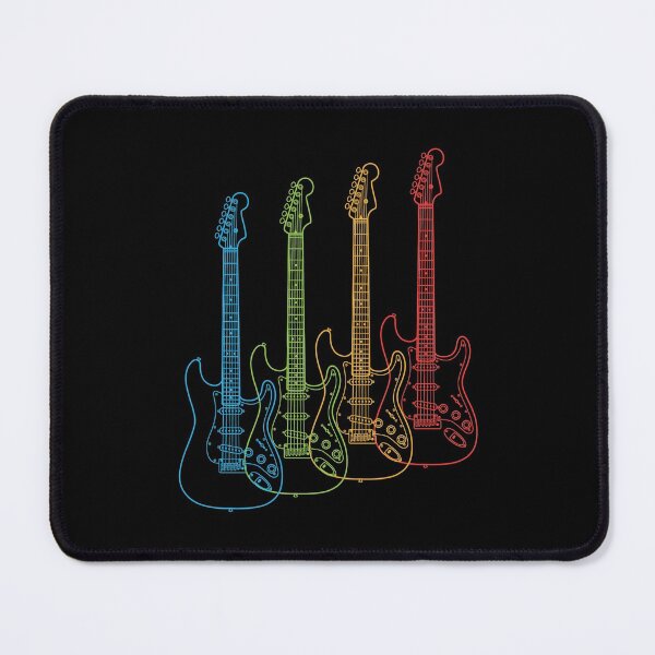 Item preview, Four S-Style Electric Guitar Outlines Multi Color designed and sold by nightsworthy.