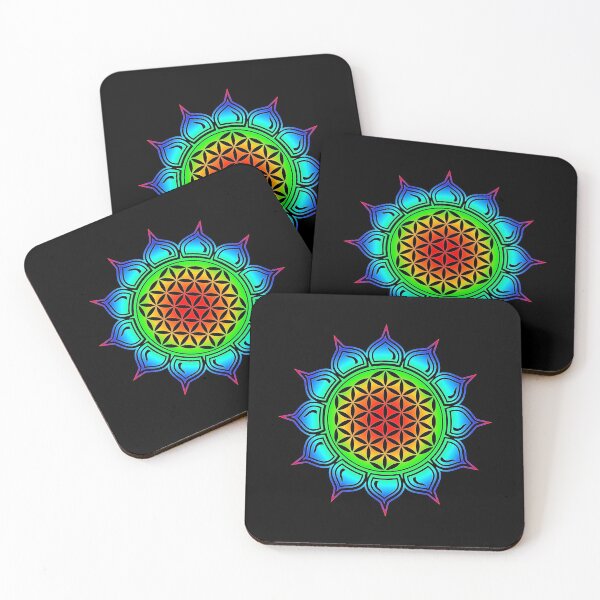 Item preview, Flower of life - Heart Chakra Lotus, Rainbow, Sacred Geometry, Harmony & Balance designed and sold by nitty-gritty.