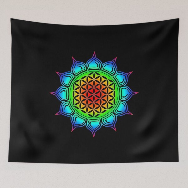 Item preview, Flower of life - Heart Chakra Lotus, Rainbow, Sacred Geometry, Harmony & Balance designed and sold by nitty-gritty.