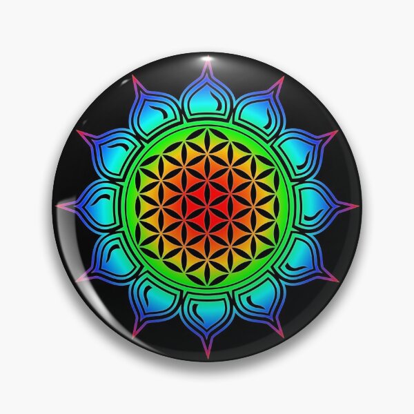 Item preview, Flower of life - Heart Chakra Lotus, Rainbow, Sacred Geometry, Harmony & Balance designed and sold by nitty-gritty.