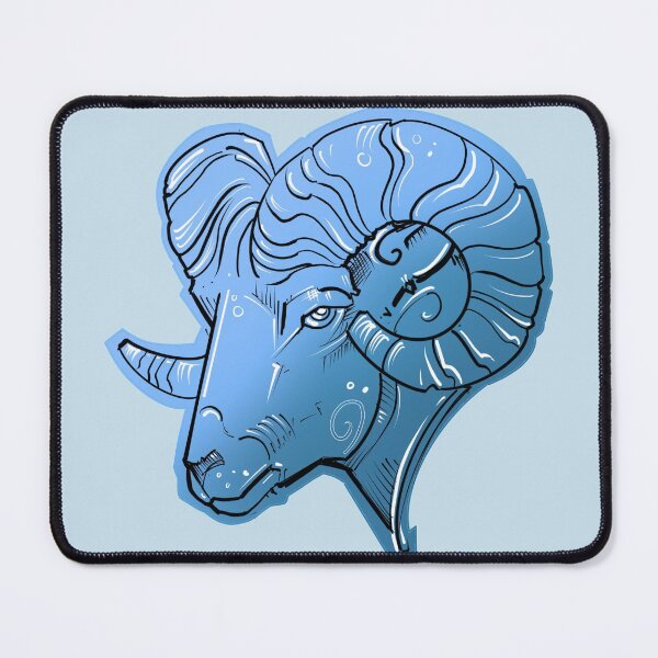 Item preview, Aries zodiac design in blue designed and sold by weilertsen.
