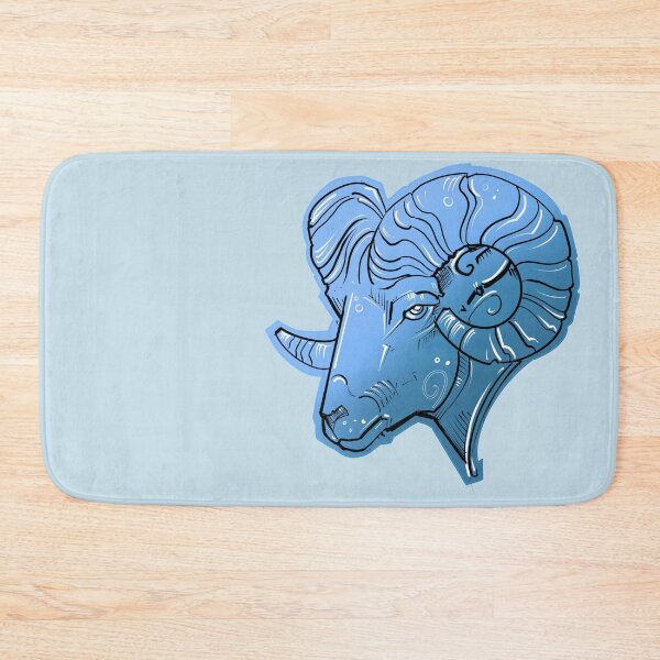 Item preview, Aries zodiac design in blue designed and sold by weilertsen.