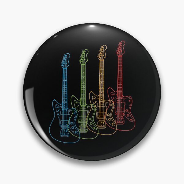 Item preview, Four Offset Style Electric Guitar Outlines Multi Color designed and sold by nightsworthy.