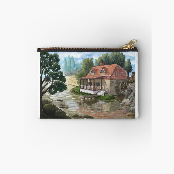 Item preview, Old water mill by the river designed and sold by MarkozeArts.