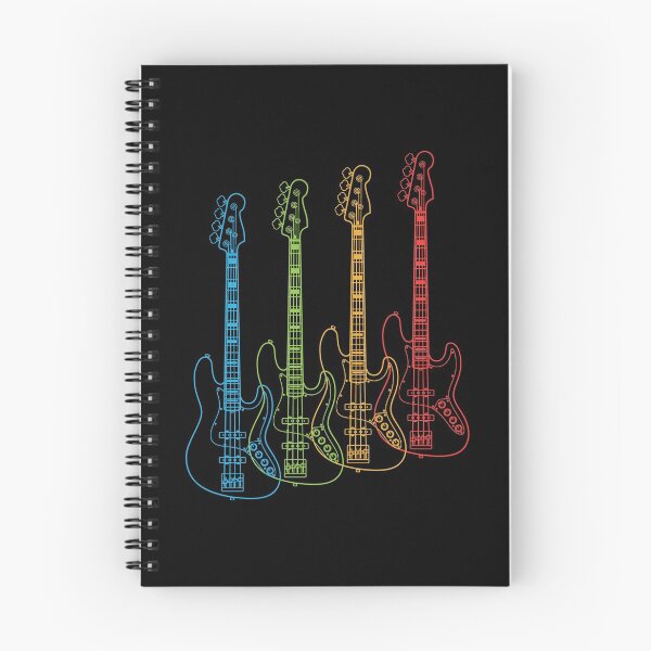 Item preview, Four J-Style Bass Guitar Outlines Multi Color designed and sold by nightsworthy.