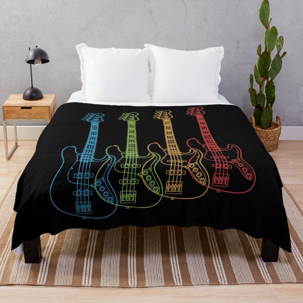 Item preview, Four J-Style Bass Guitar Outlines Multi Color designed and sold by nightsworthy.