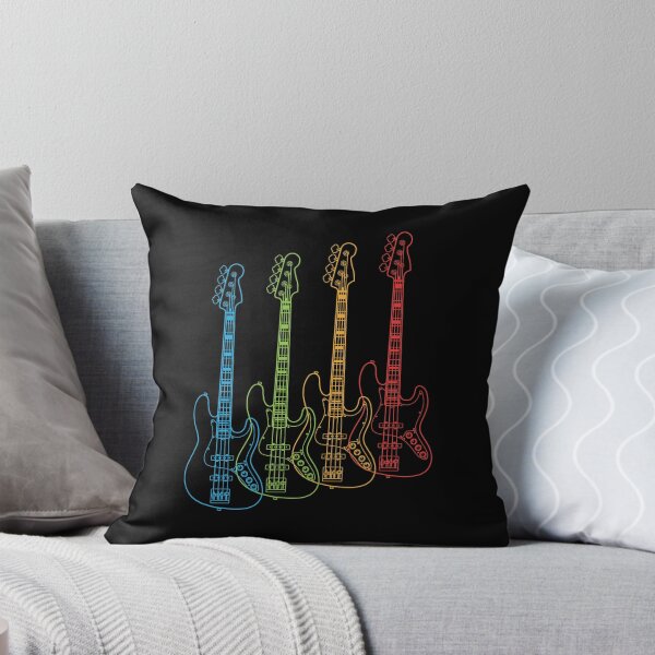 Item preview, Four J-Style Bass Guitar Outlines Multi Color designed and sold by nightsworthy.