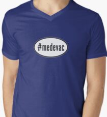 #medevac oval sticker Men's V-Neck T-Shirt