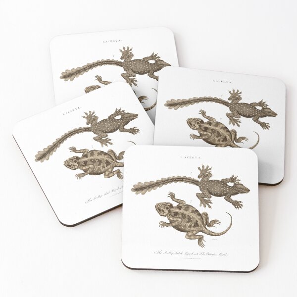 Item preview, Antique Georgian 19th Century Engraving illustration lizard Sepia print designed and sold by CoreImaging.