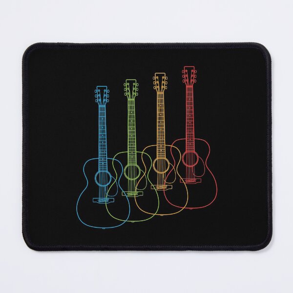 Item preview, Four Concert Style Acoustic Guitar Outlines Multi Color designed and sold by nightsworthy.