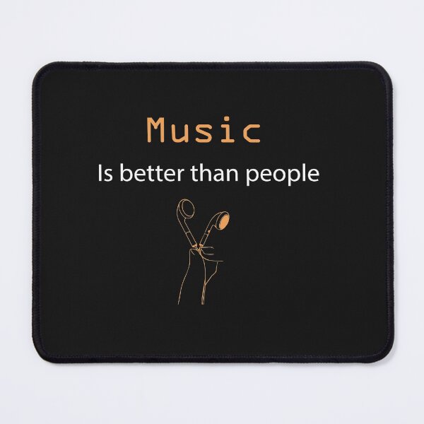 Item preview, music is better than people shirt designed and sold by Crystakim.