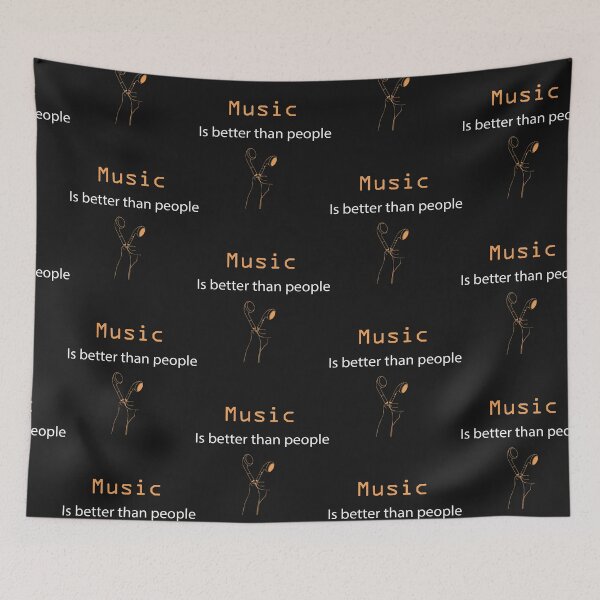 Item preview, music is better than people shirt designed and sold by Crystakim.