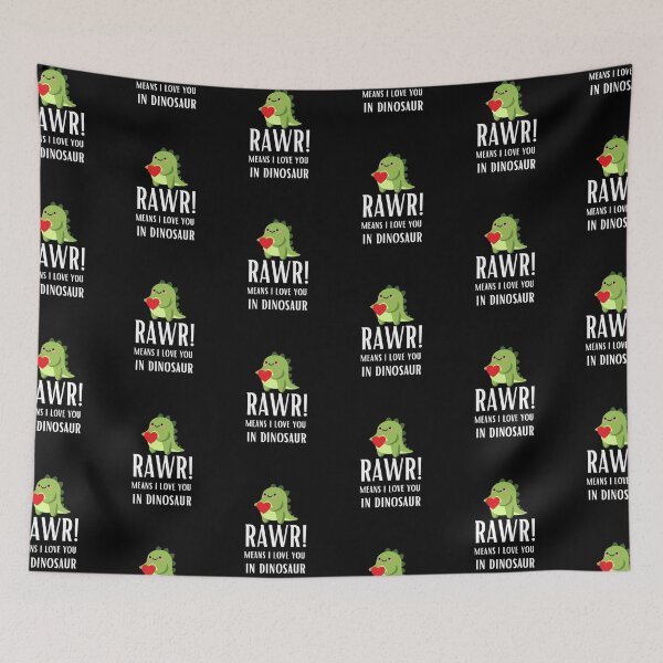 Item preview, Rawr means i love you in dinosaur designed and sold by AbiBurtDesigns.