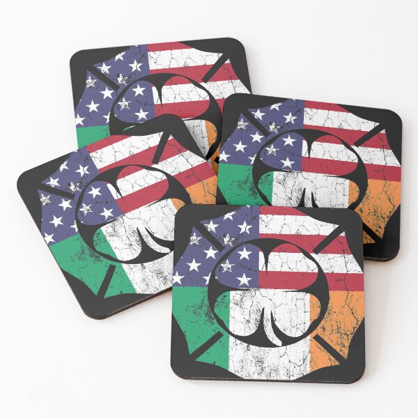 Item preview, Firefighter St Patricks Day Irish American Flag Shamrock Pullover Hoodie designed and sold by AlexandraHan1.