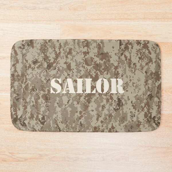 Item preview, NWU type II AOR-1, desert digital camouflage pattern swatch. US. Marines, US.Navy text: SAILOR typographic designed and sold by NineJuly.