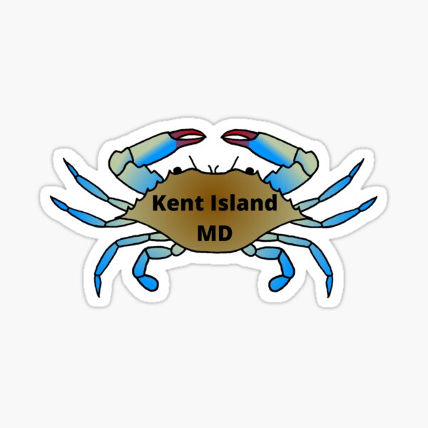 "Kent Island, Maryland, Blue Crab" Sticker for Sale by KentIslander