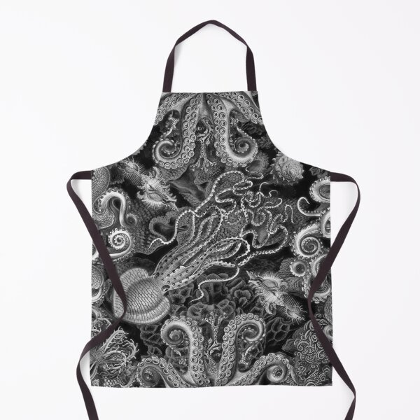 Item preview, Octopus Squid Kraken Art Tentacles Seashell Deep Sea Ocean Creatures Lover (Black & White) - Octopus designed and sold by Mechanical Whispers.